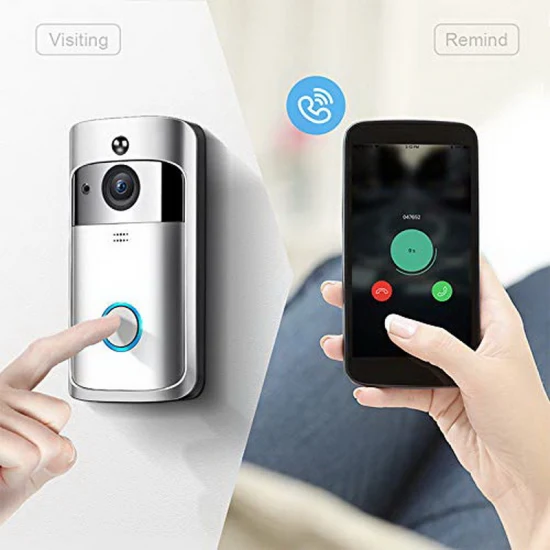 Домашнее видео 720p, умный Wi-Fi дверной звонок, беспроводной дверной звонок с камерой, домофон, беспроводной кольцевой дверной звонок