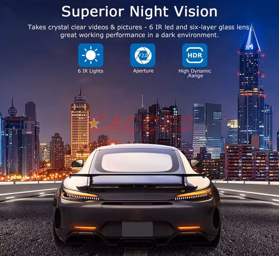 Видеорегистратор 4K 5g WiFi 2160p GPS видеорегистратор, автомобильная видеорегистратор с двумя записывающими устройствами, видеорегистратор для автомобилей с приложением, G