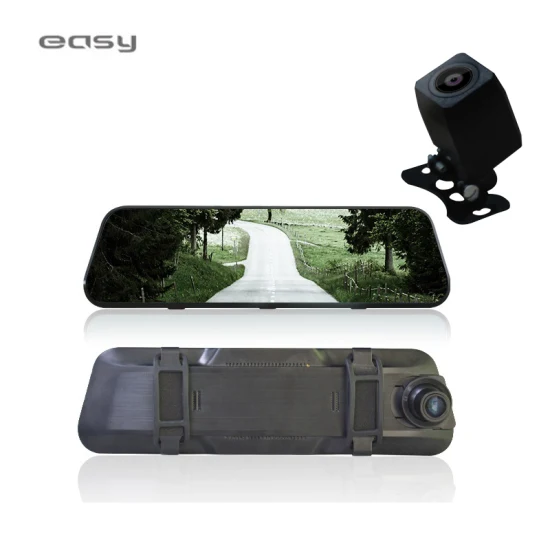 9,66-дюймовый 1080P Автомобильный видеорегистратор, камера, зеркало заднего вида, автоматический видеорегистратор с двумя объективами, видеорегистратор